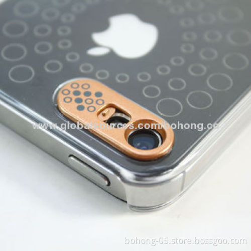 Laser-etching Transparent Switch PC Cases for iPhone 4S, Different Colors and Designs Available